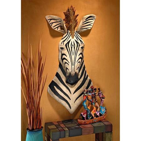 DESIGN TOSCANO King of the Herd Safari Zebra Metal Wall Sculpture FU75618